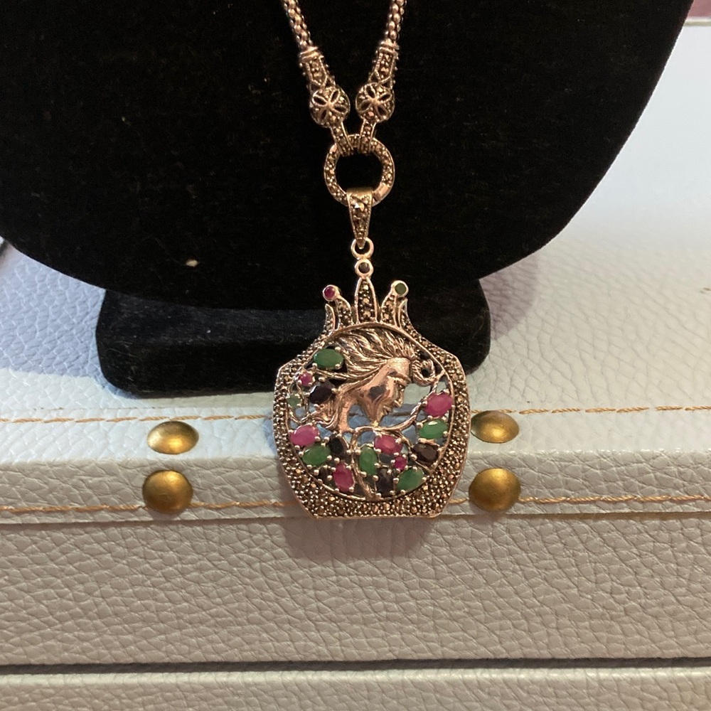 Sterling Silver Multi Stone With Multicolored Sto… - image 2